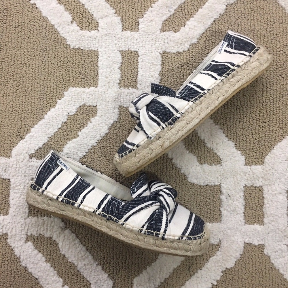 (Soludos) Striped Front Knot Platform Espadrilles - image 3